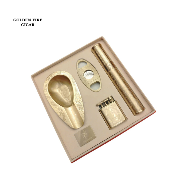 Set phụ kiện xì gà 4 món bằng đồng Golden Fire GF TZ 6 